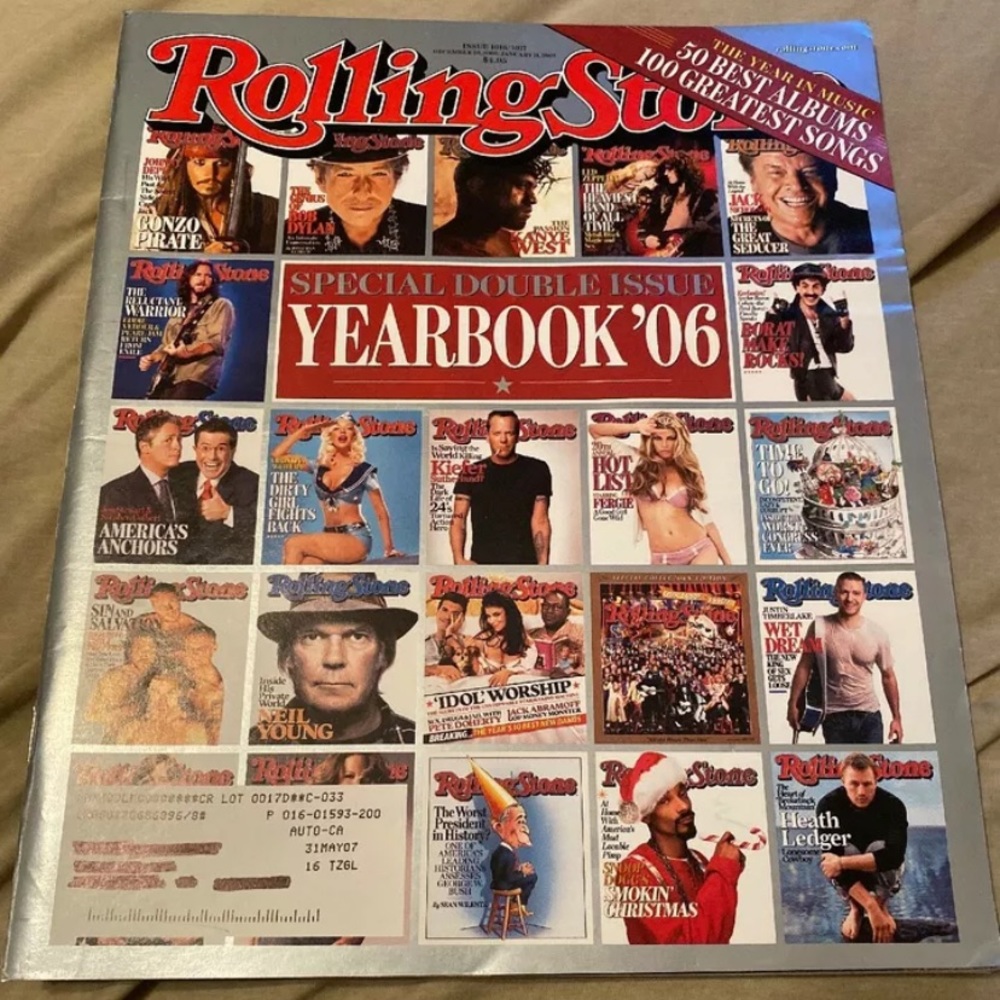 Rolling Stone Magazine 2006 Yearbook -Special Double Issue - Pearl Jam Bob Dylan